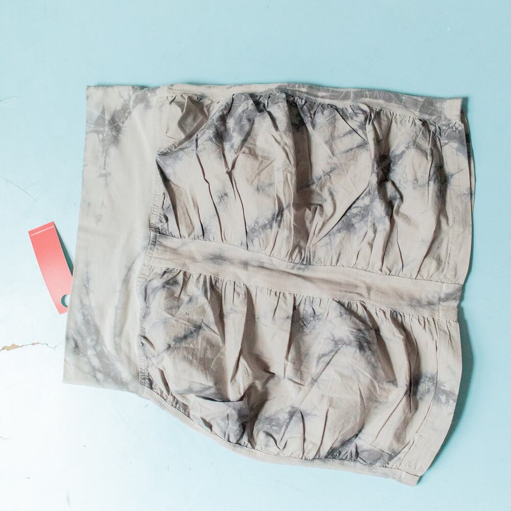 NEW XCVI Wearables Trace Gray Black Dye High Rise Skirt Size Large 2000s Mini - Picture 4 of 6